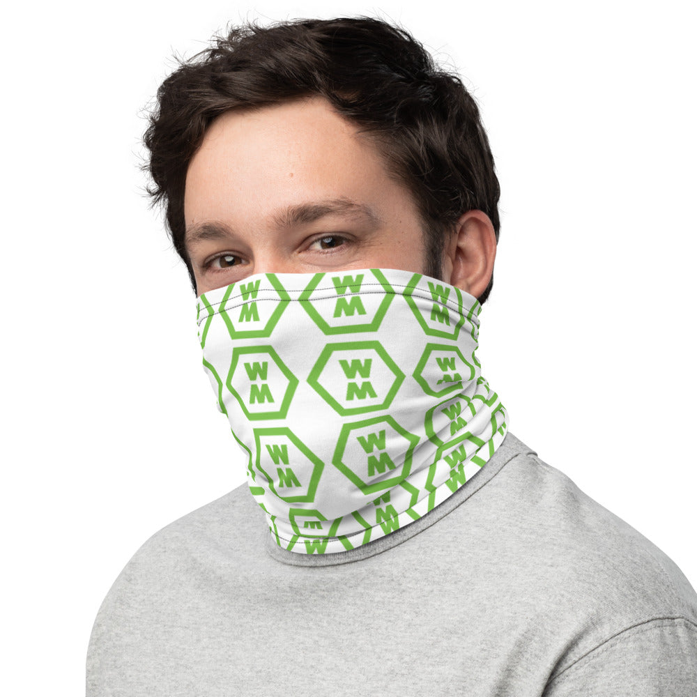 White and Green Neck Gaiter