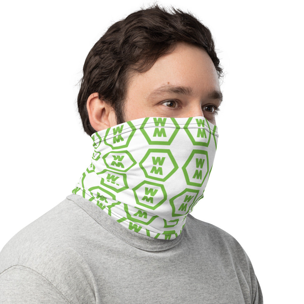 White and Green Neck Gaiter