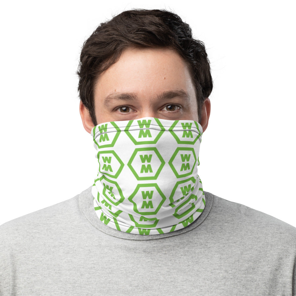 White and Green Neck Gaiter